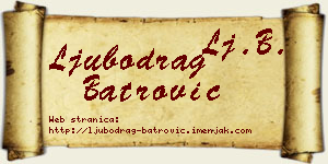 Ljubodrag Batrović vizit kartica